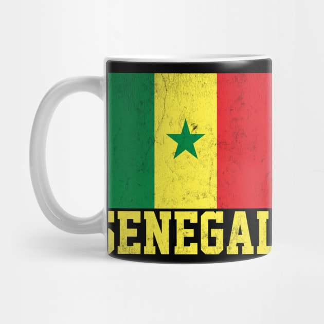 Senegal // Vintage-Style Flag Design by DankFutura